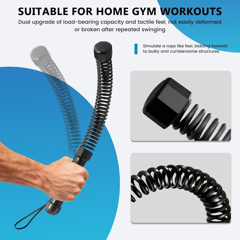ARVORUM Cordless Training Rope, Adjustable Weight Cordless Training Rope, for Home Gym Cardio, Strength Training, Arm Toning, MMA & Functional Fitness, Quiet Space-Saving Equipment - Image 2